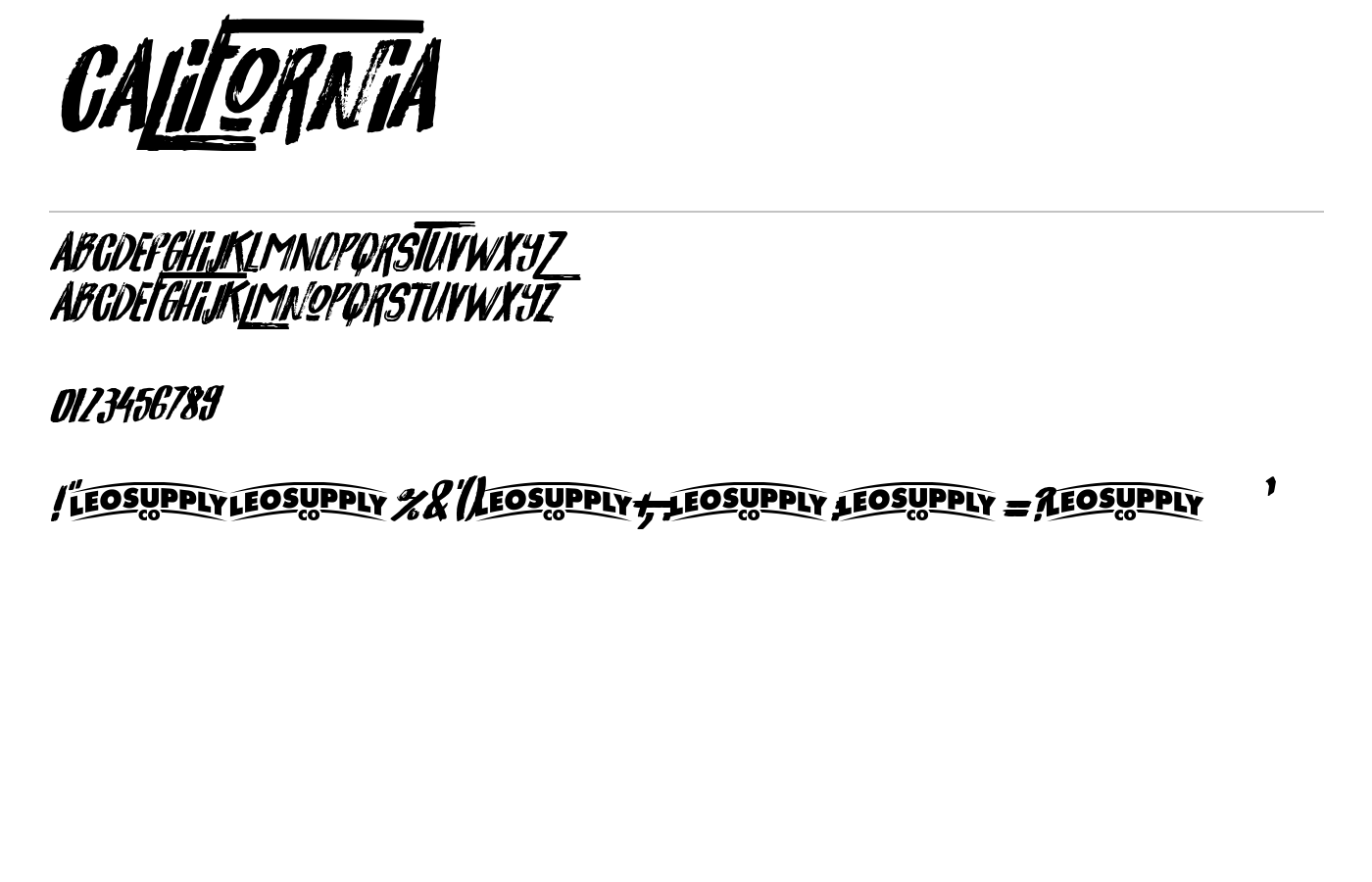 California Font preview
