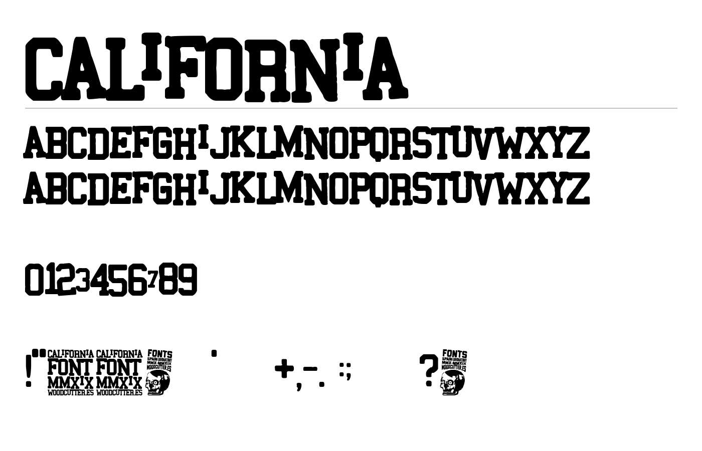 California Font preview