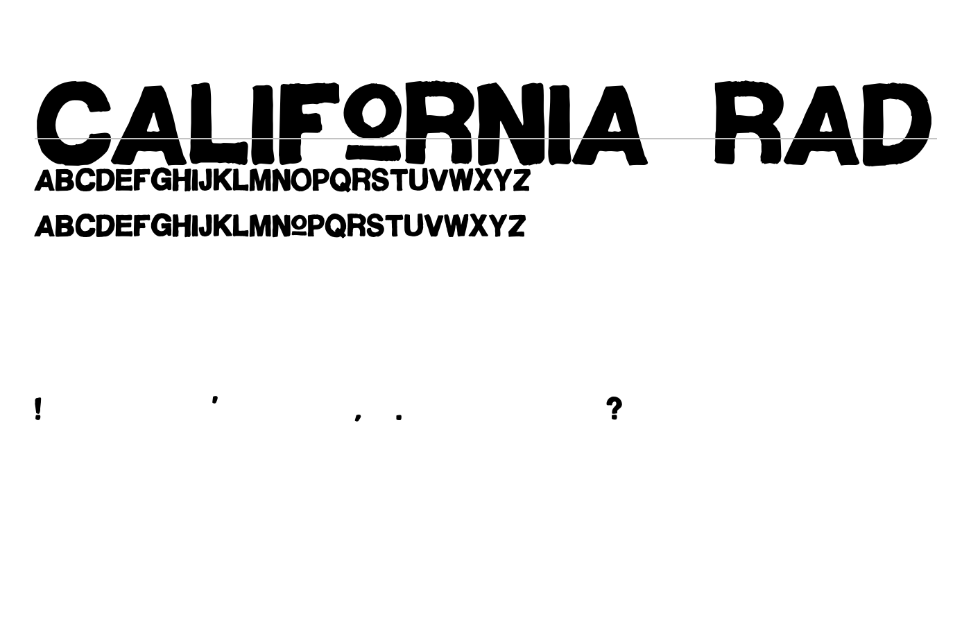 California Rad Font preview