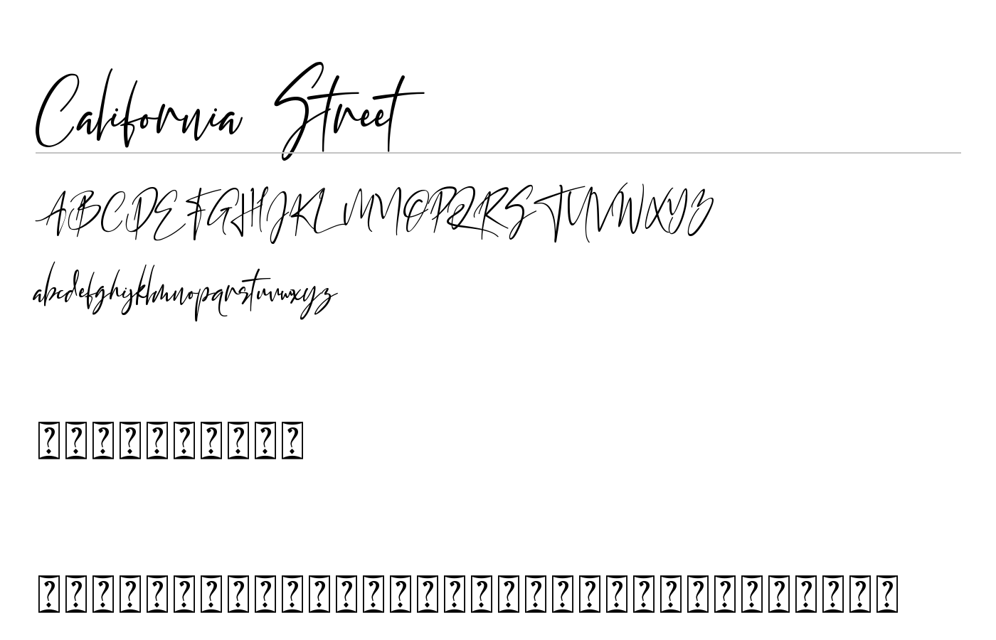California Street Font preview
