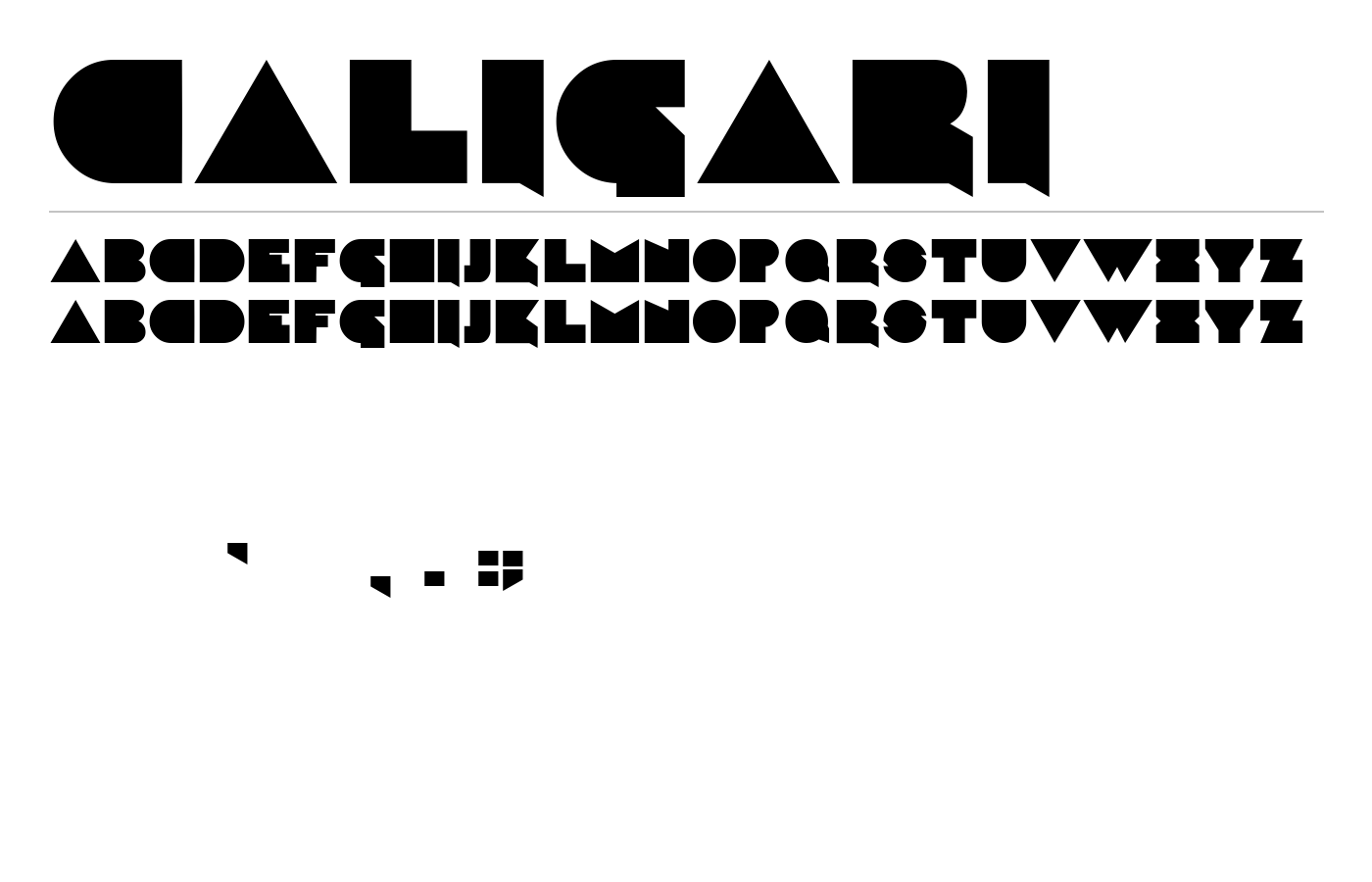 Caligari Font preview