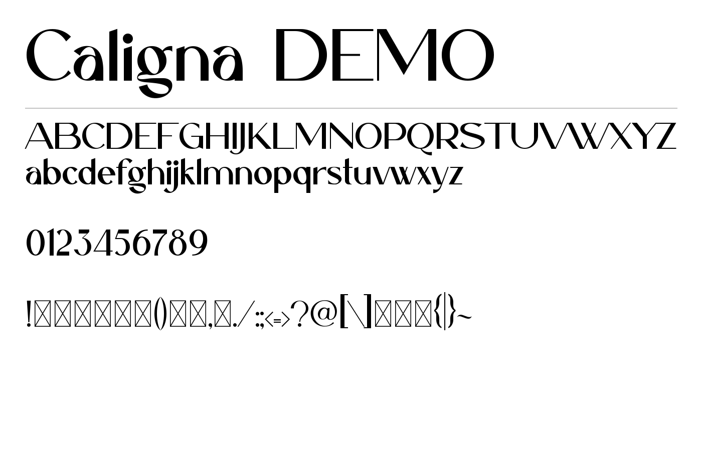 Caligna Font preview