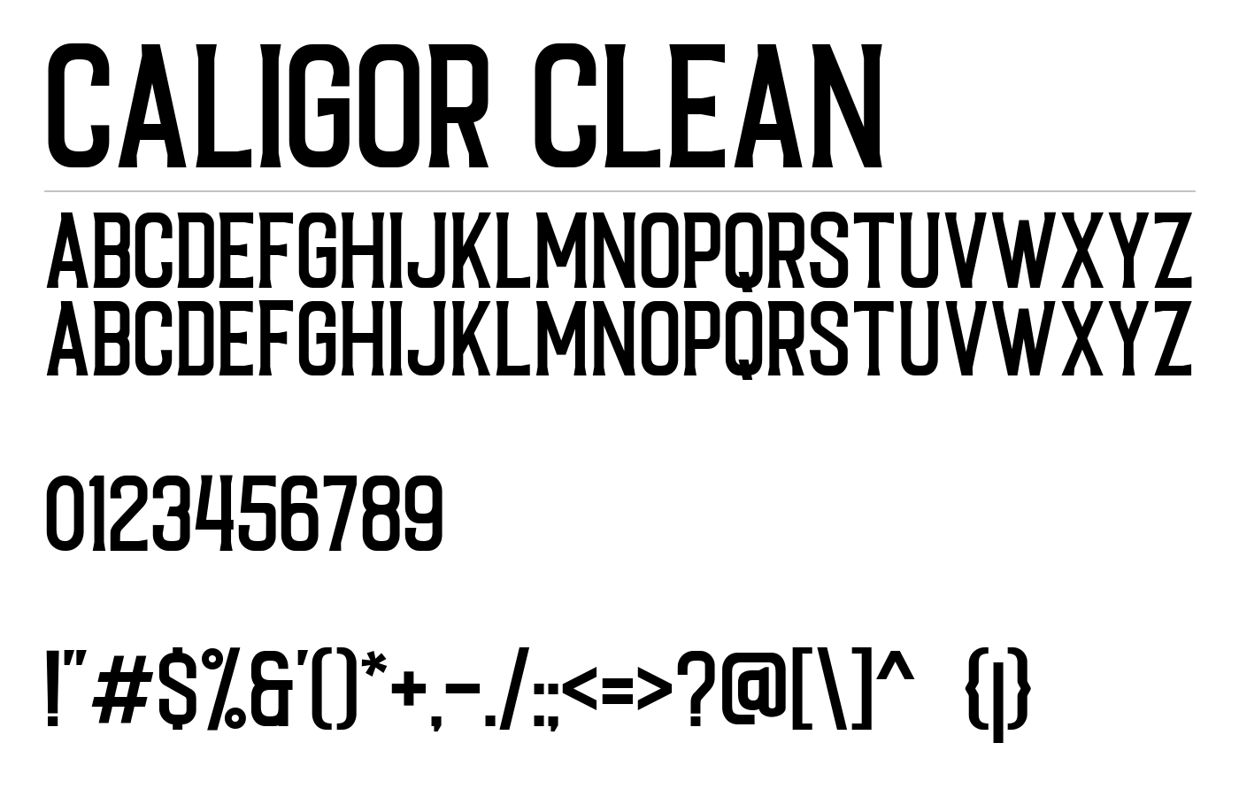 Caligor Font preview