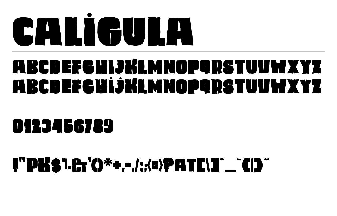Caligula Font preview