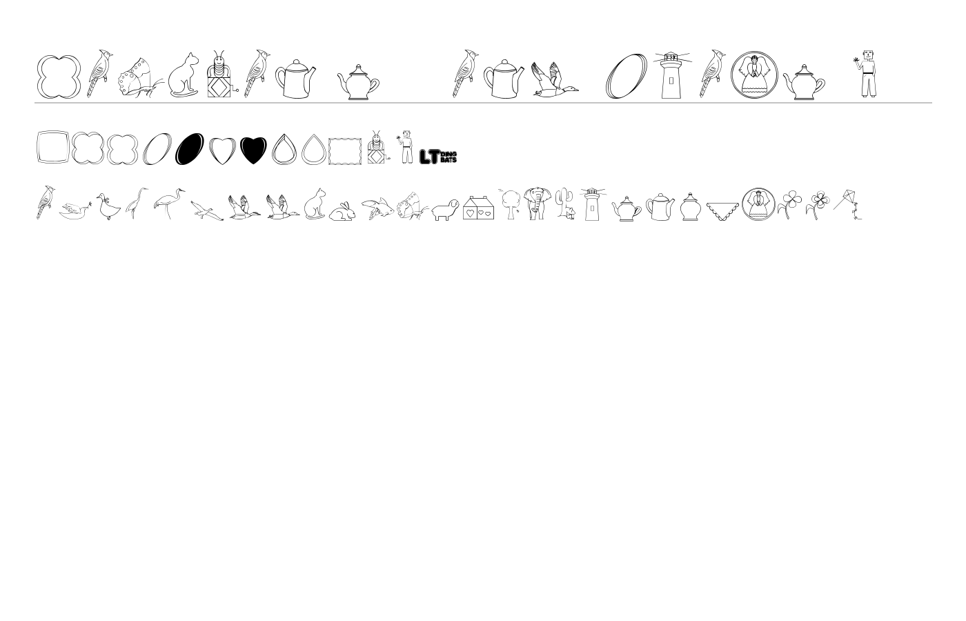 CaliKat's Path Draws LT Font preview