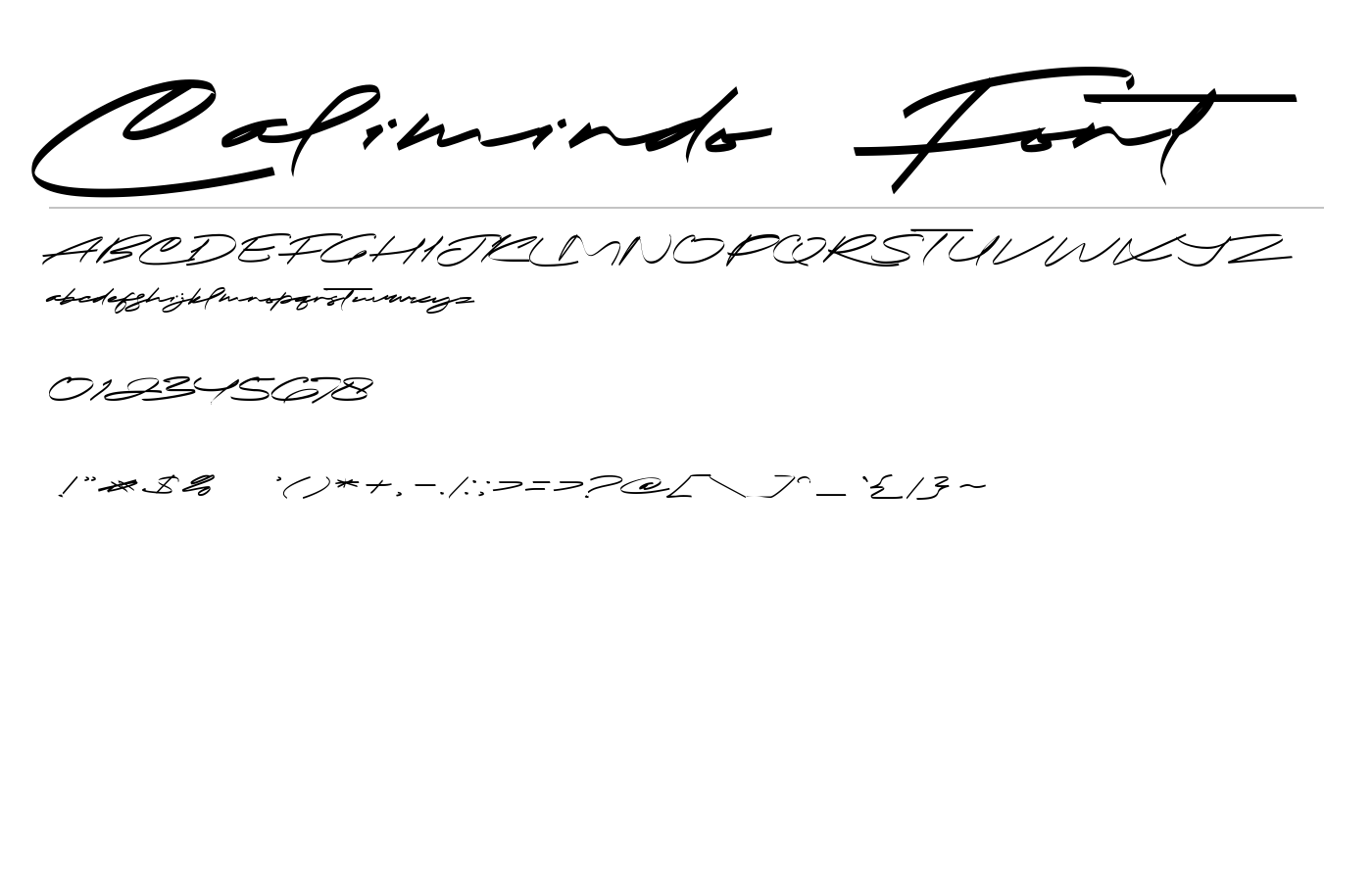 Calimindo Font preview