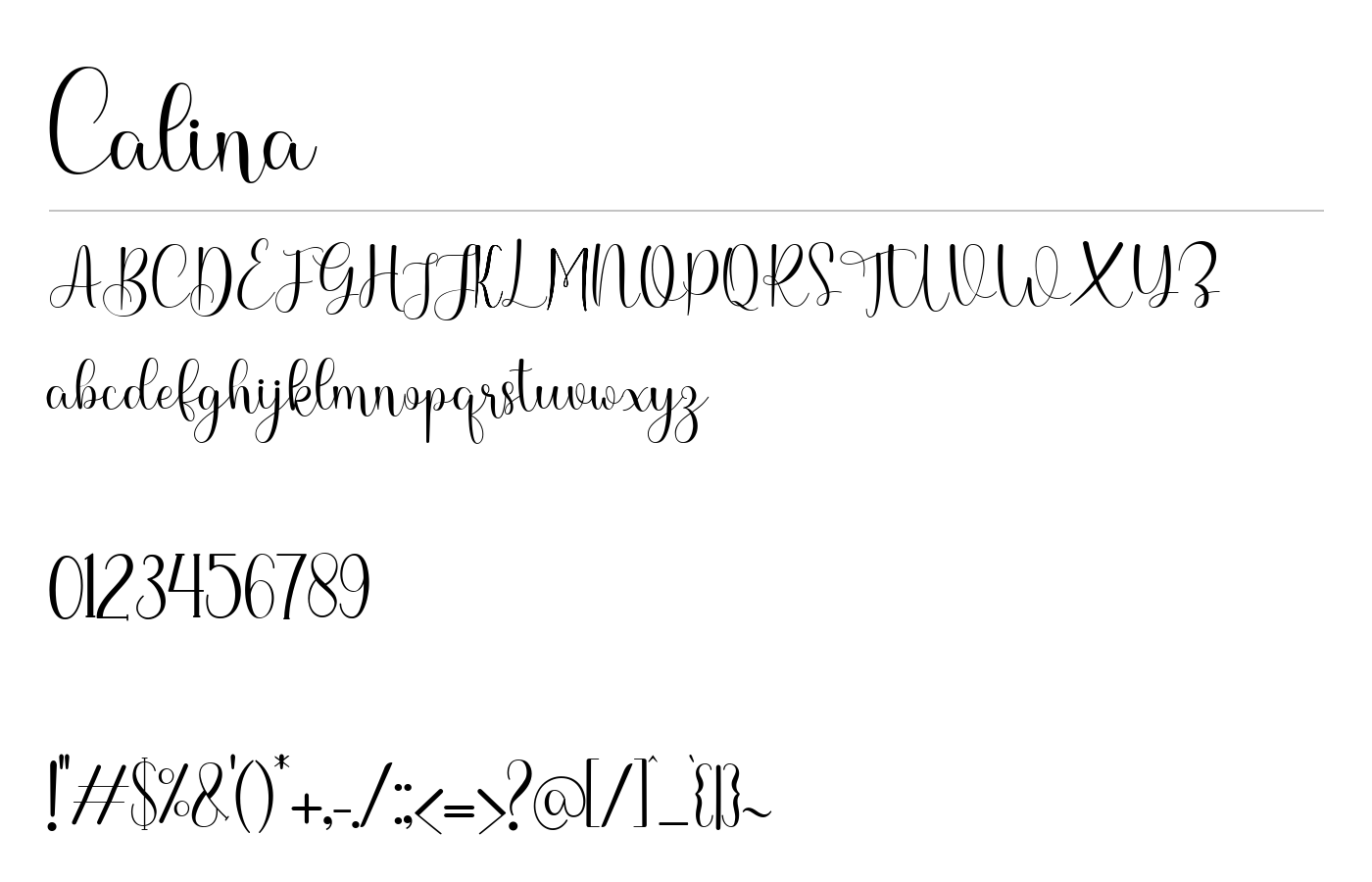 Calina Font preview