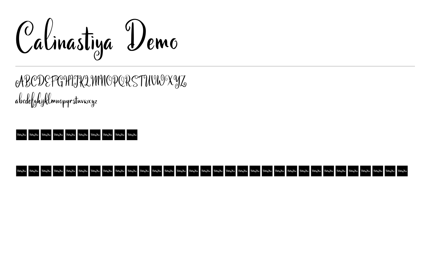 Calinastiya Font preview