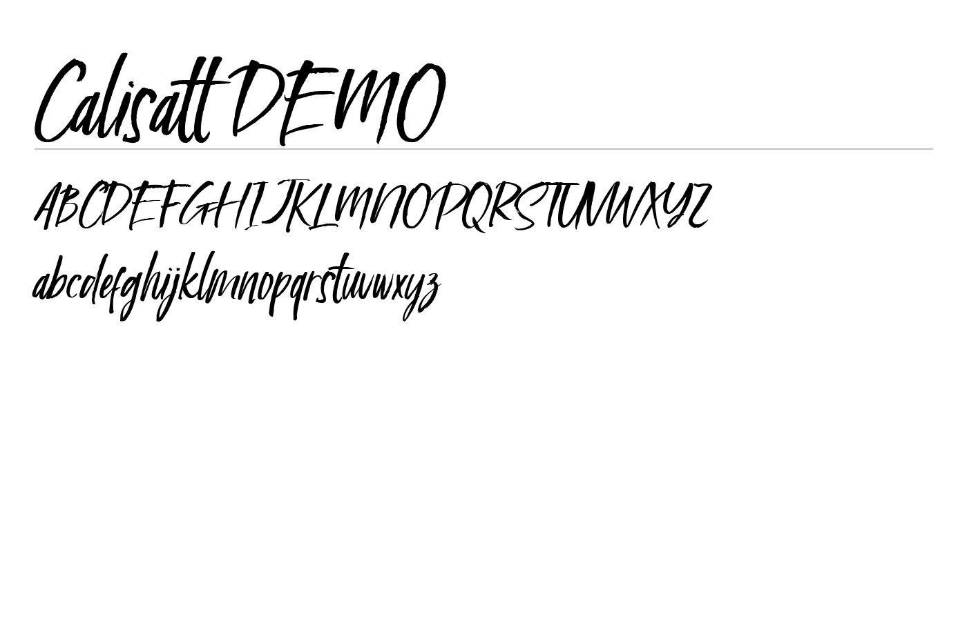 Calisatt DEMO Font preview