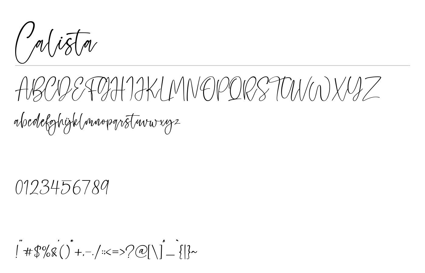 Calista Font preview