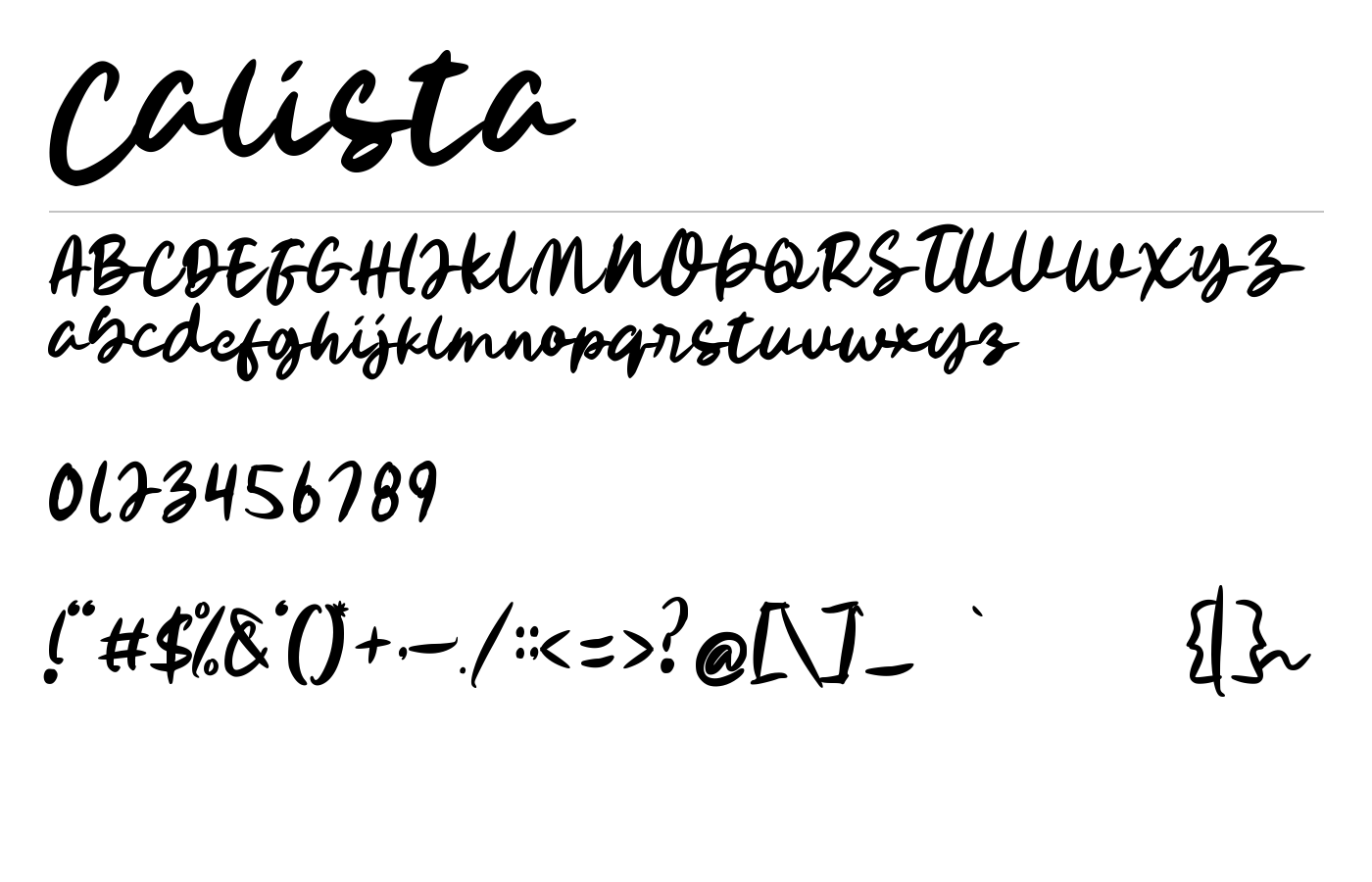 Calista Font preview