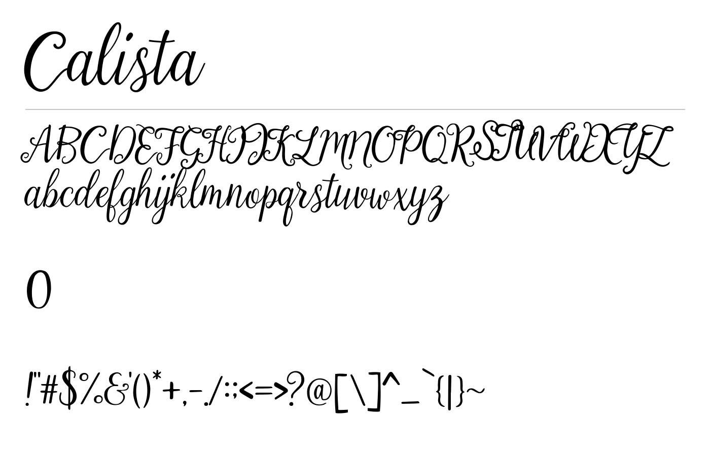 Calista Font preview