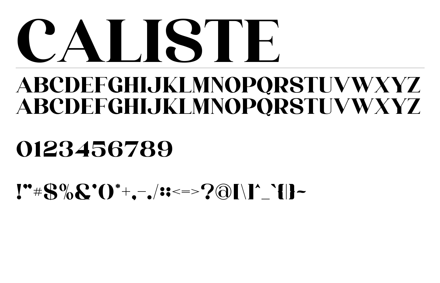 Caliste Font preview