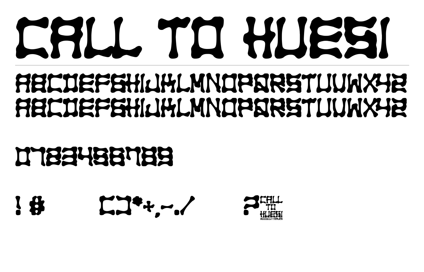 Call to Huesi Font preview