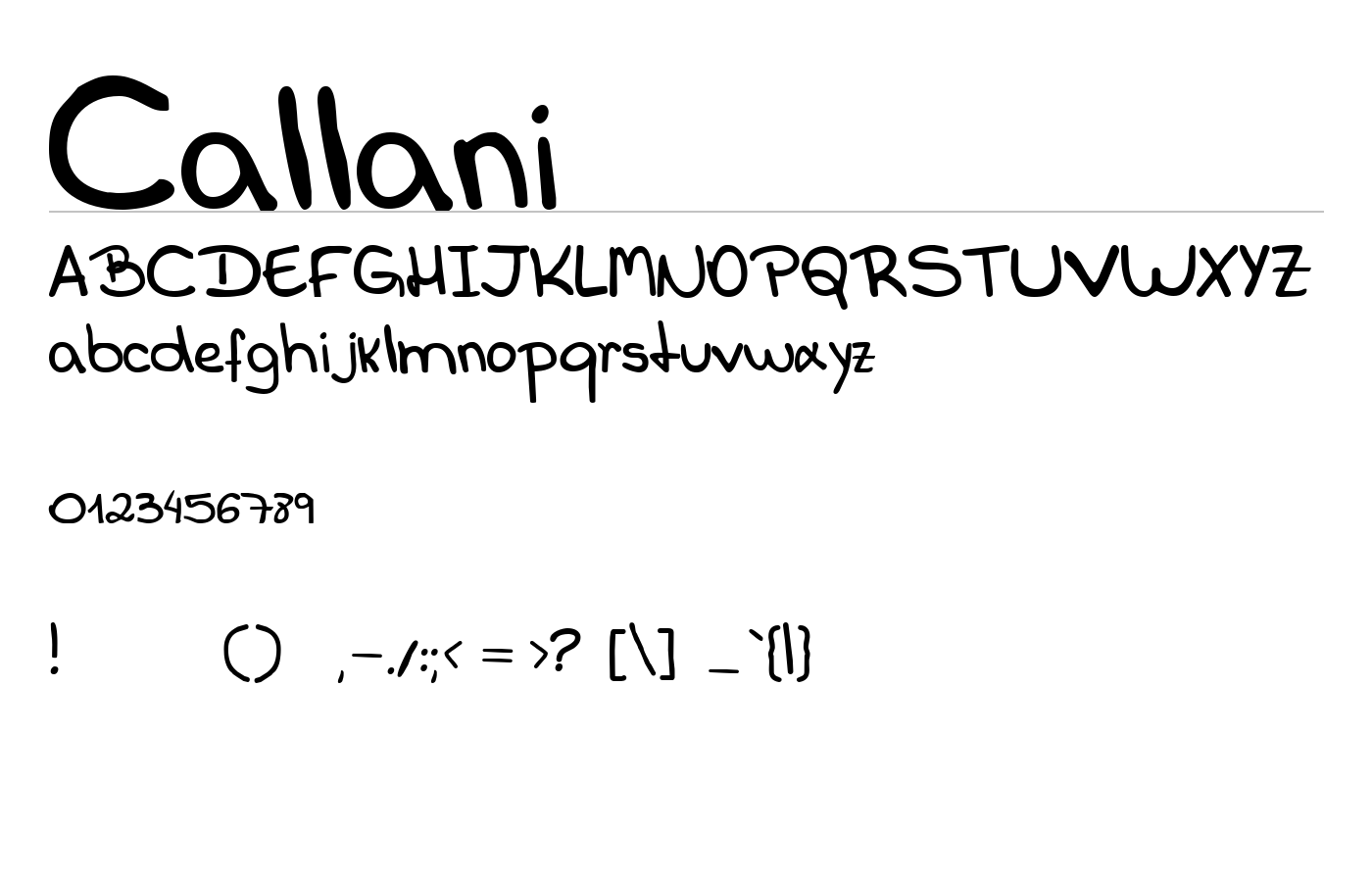 Callani Font preview