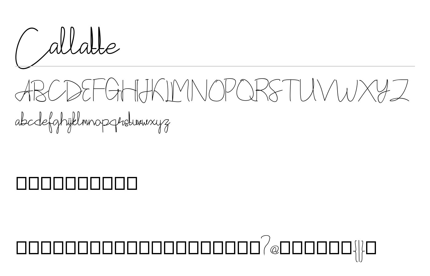 Callatte Font preview