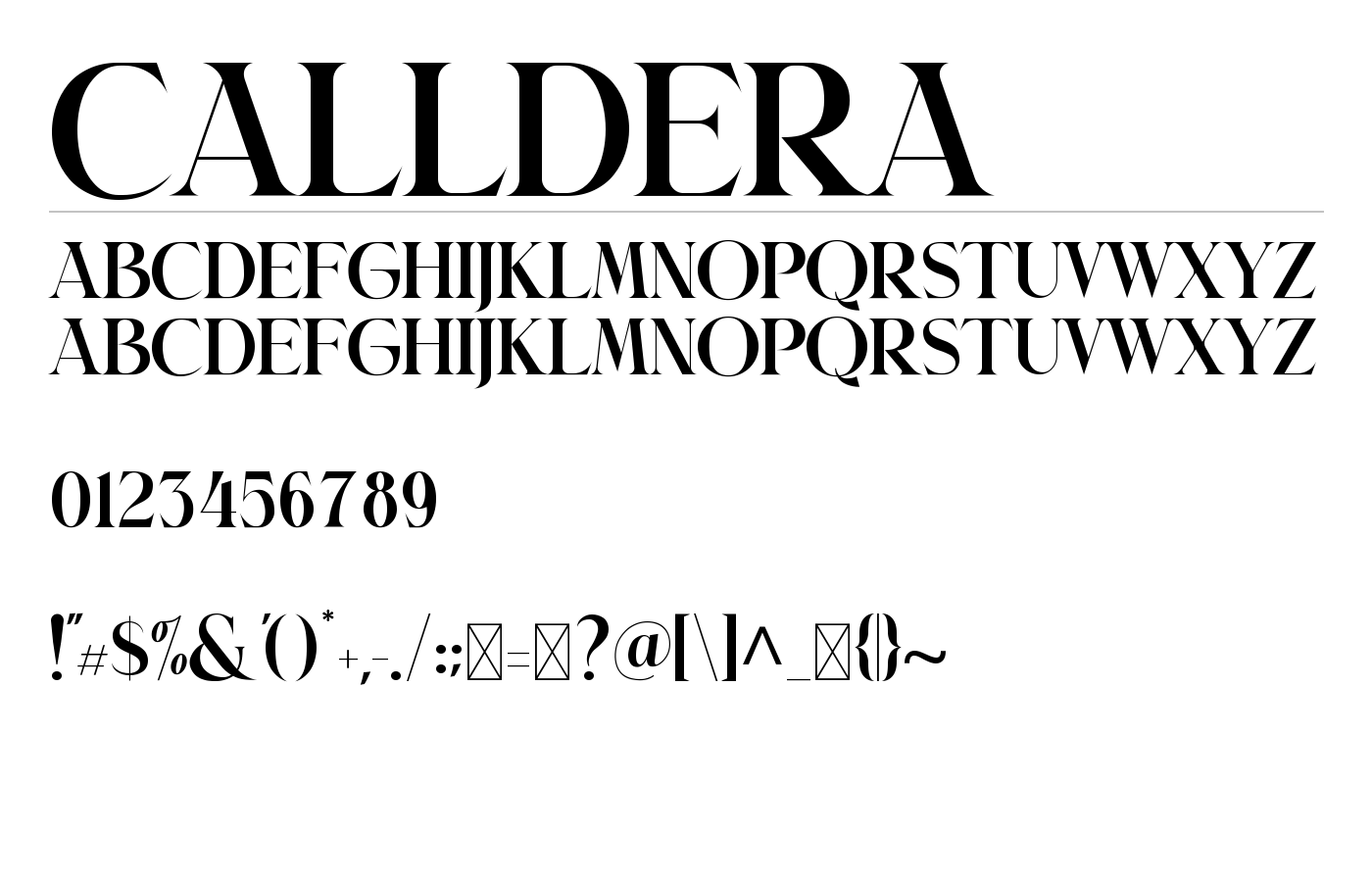 Calldera Font preview