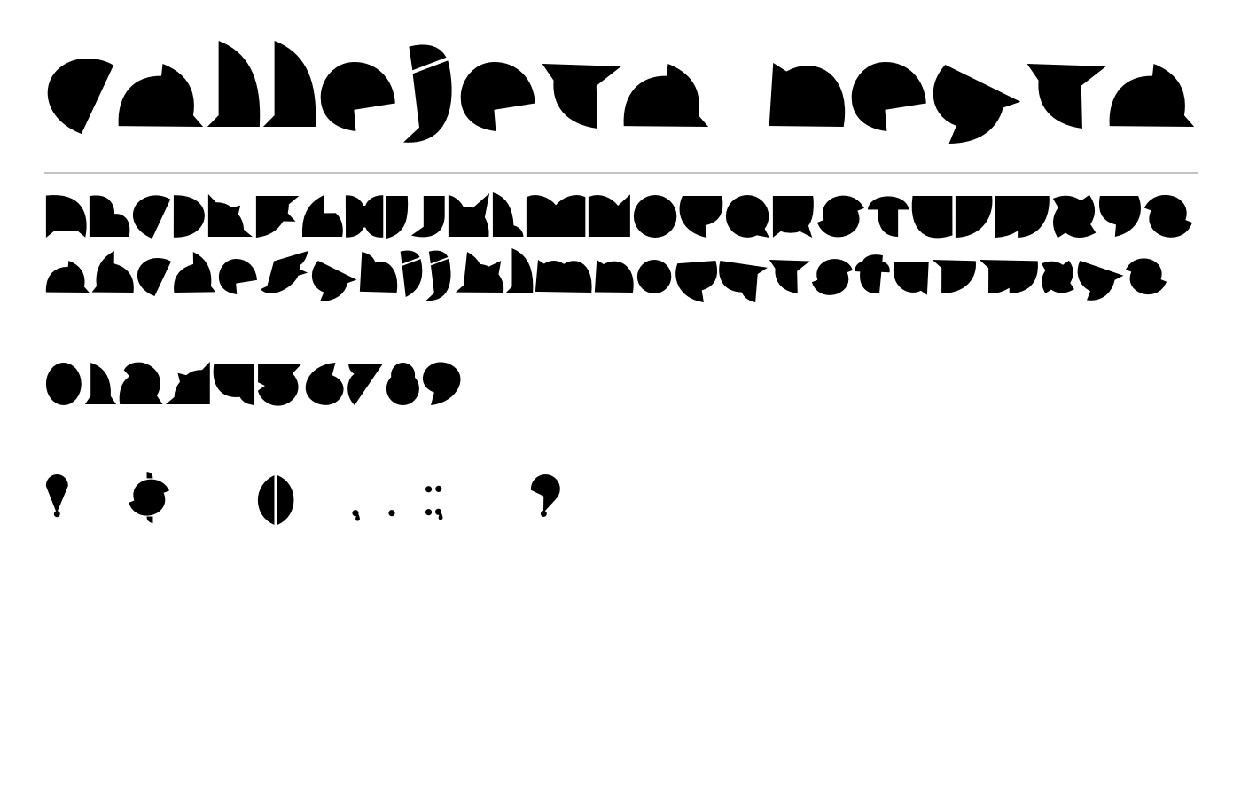 callejera negra Font preview