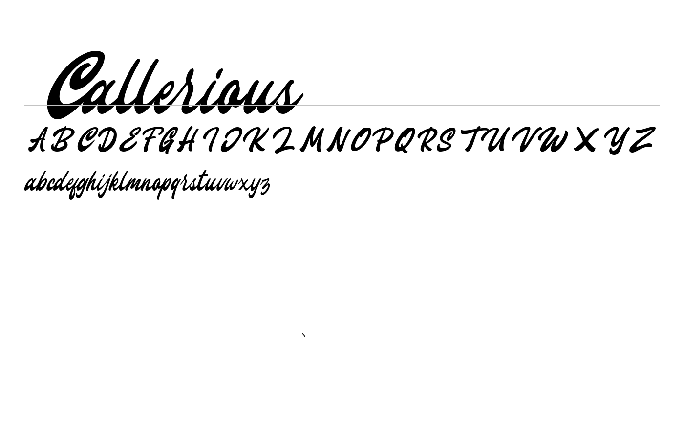 Callerious Handlettering Script preview