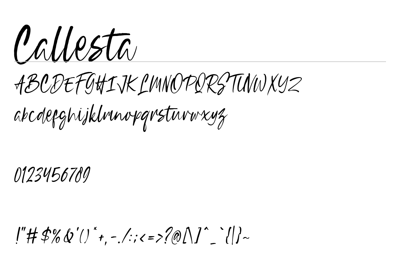 Callesta Font preview