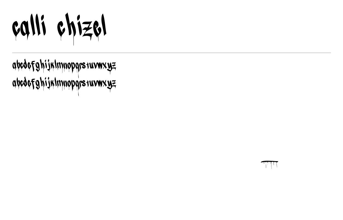 CALLI CHIZEL Font preview