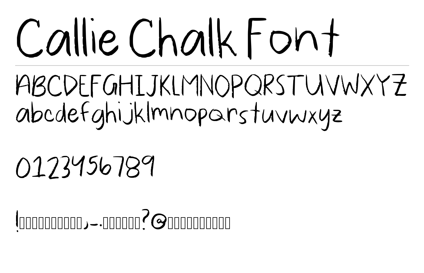 Callie Chalk Font preview