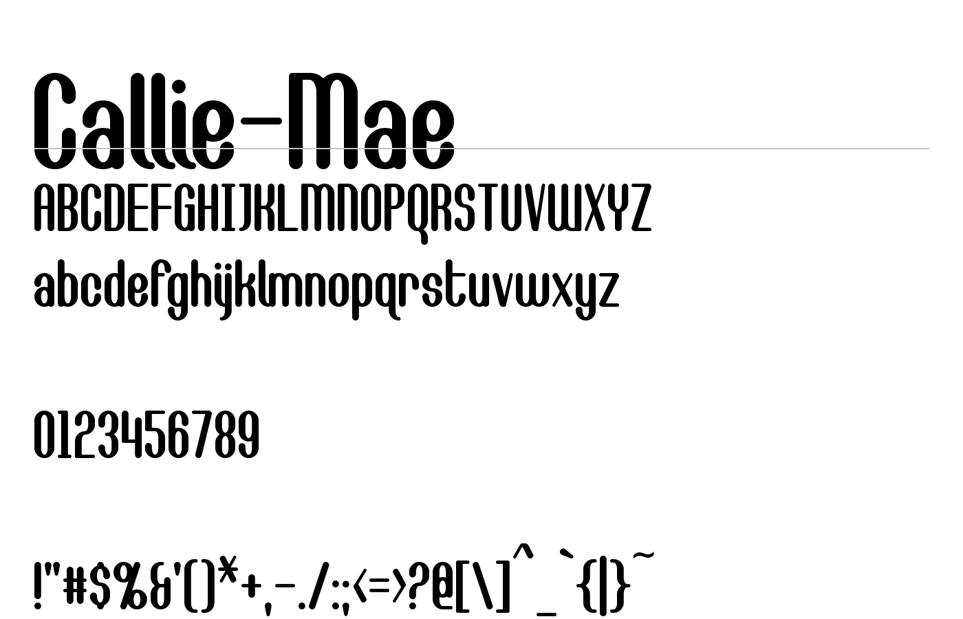 Callie-Mae Font preview