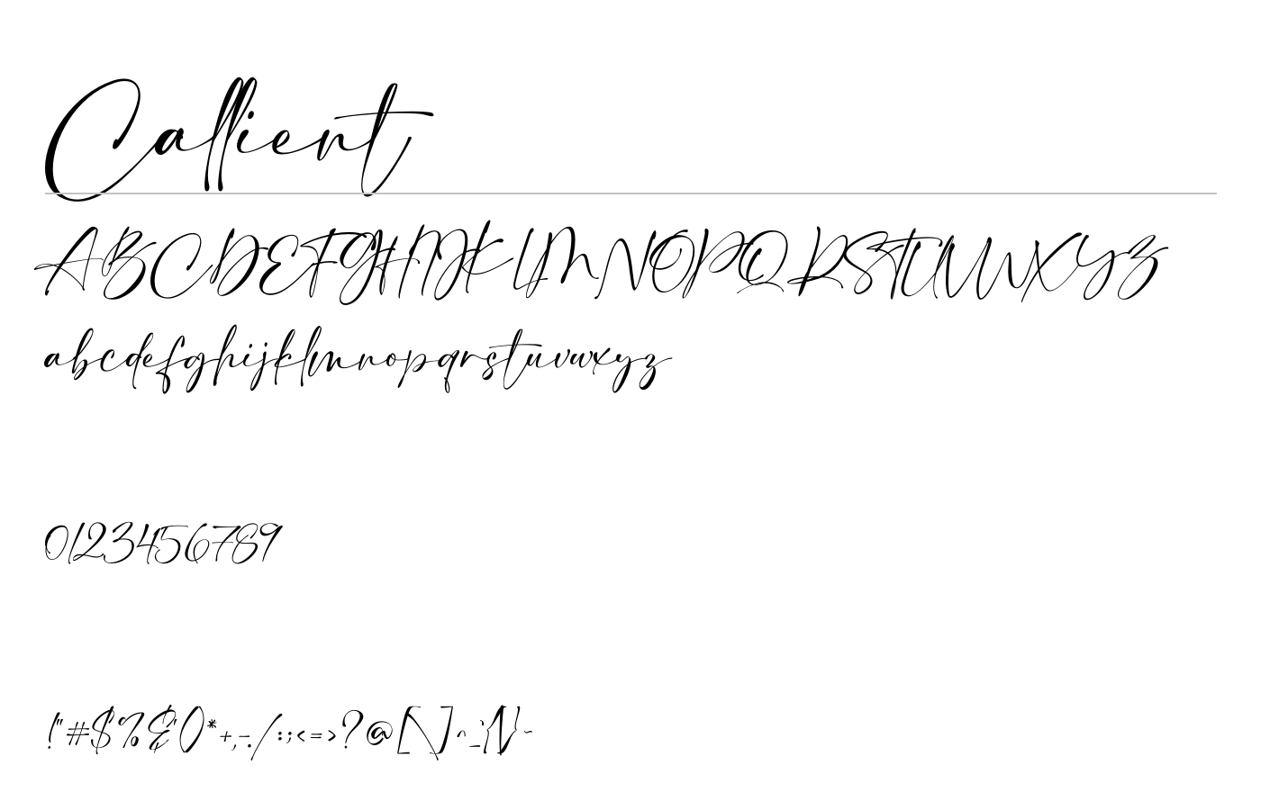 Callient Font preview