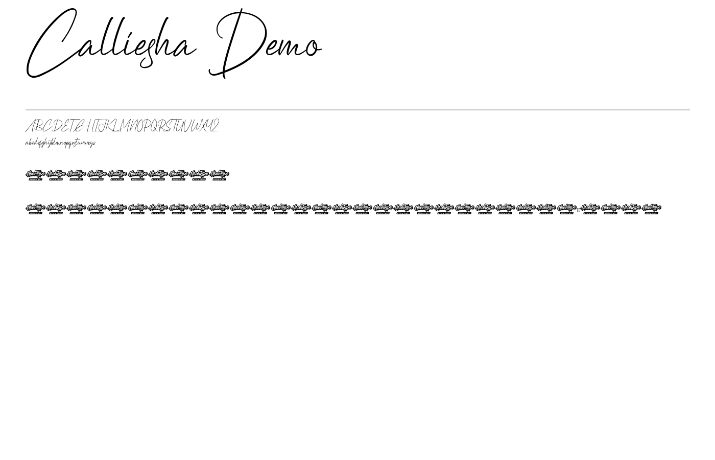 Calliesha Demo Font preview