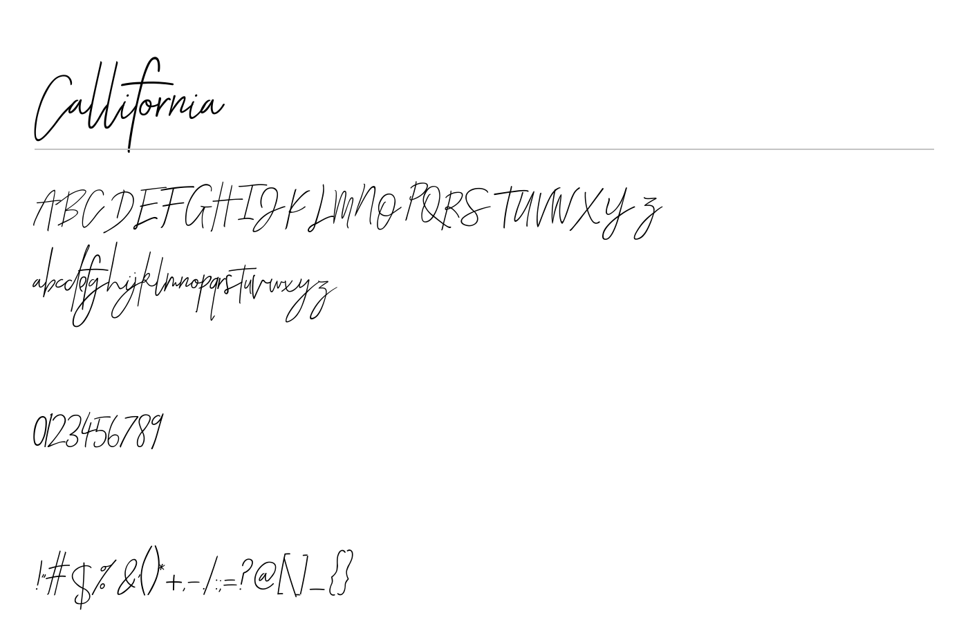 Callifornia Font preview