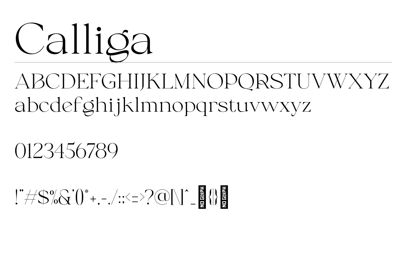 Calliga Font preview