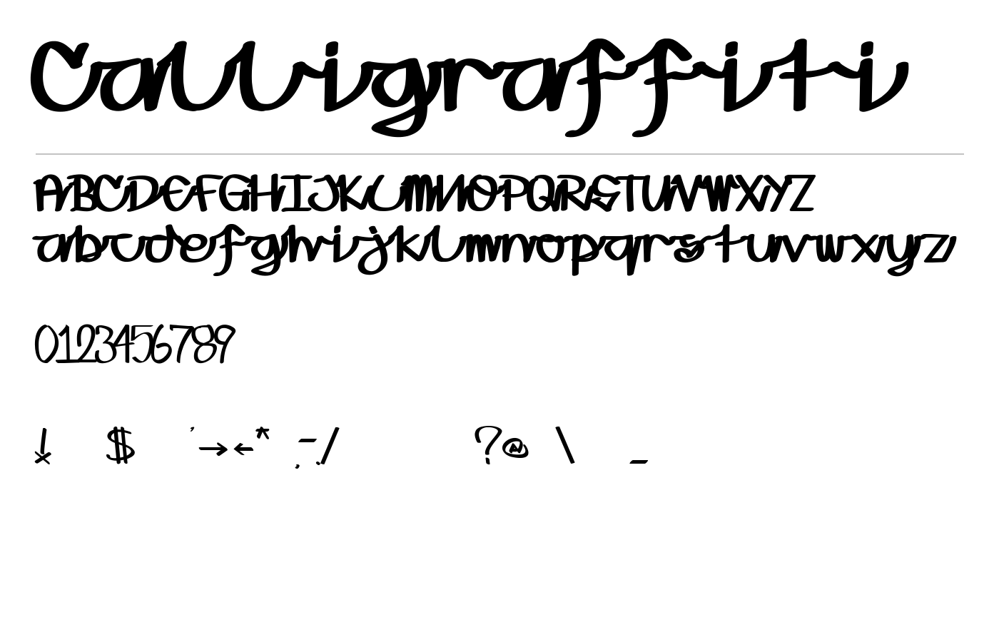 Calligraffiti Font preview