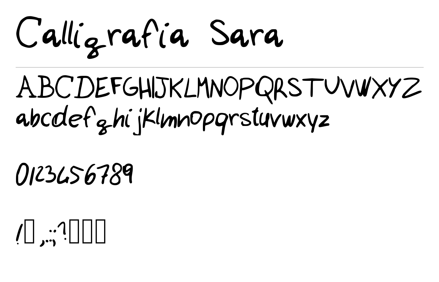 Calligrafia Sara Font preview