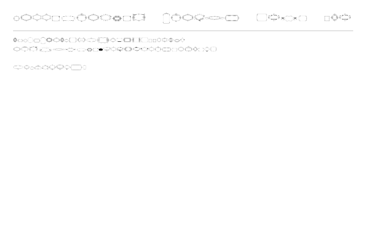 Calligraphic Frames Soft Two Font preview