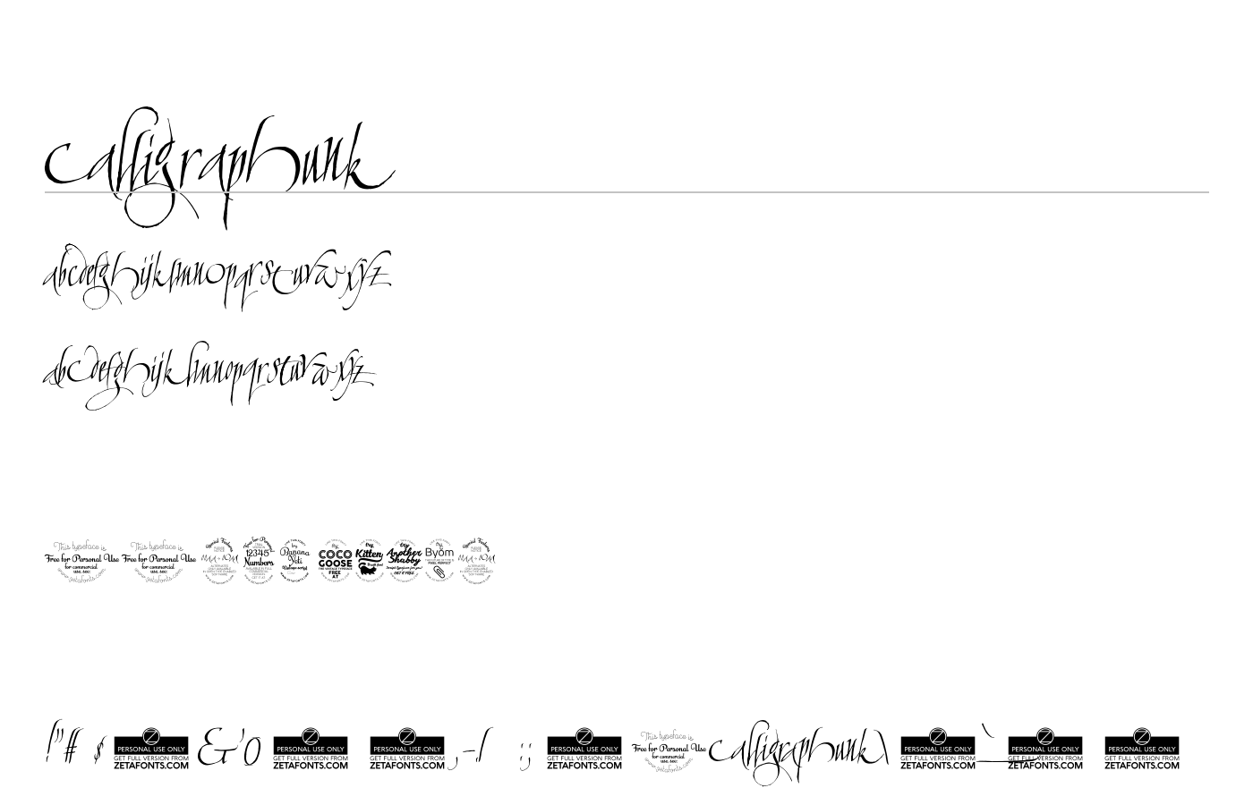 cAlLiGrApHuNk Font preview
