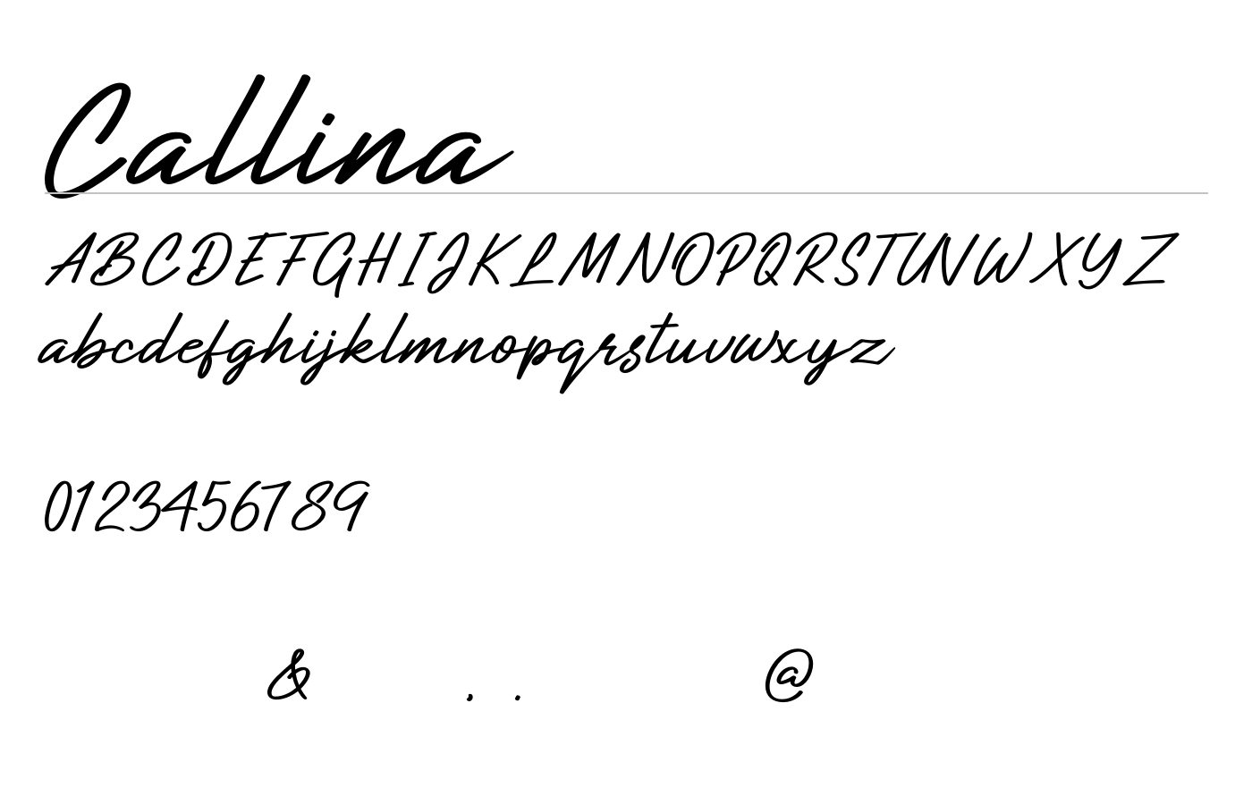 Callina Font preview