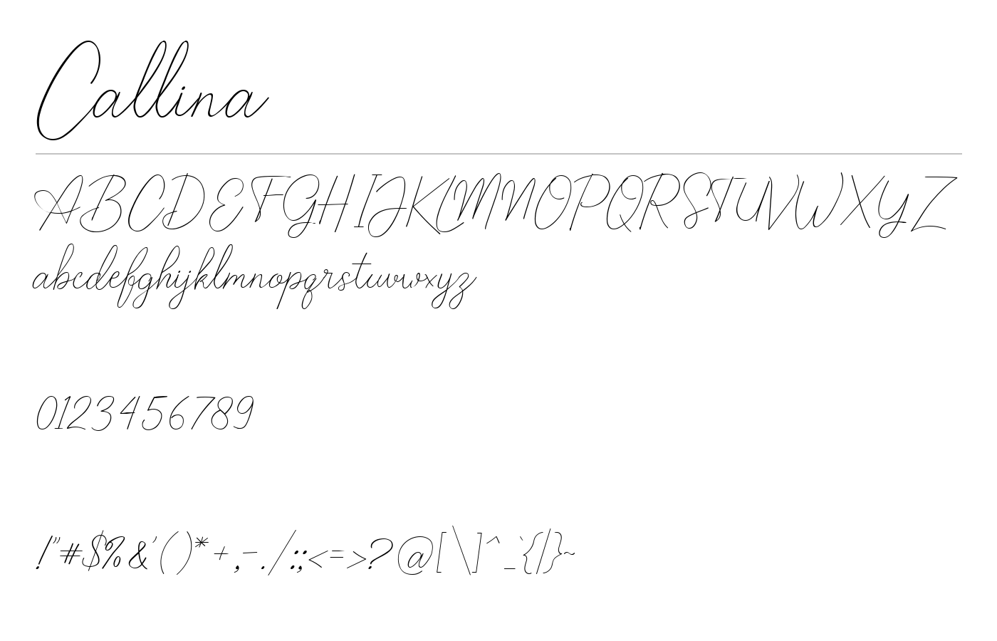 Callina Font preview