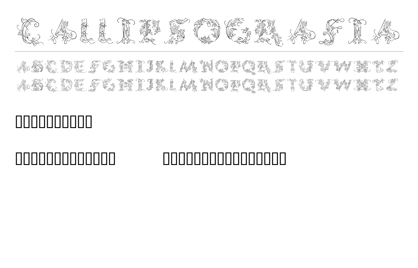 CalliPsoGrafia Regular Font preview