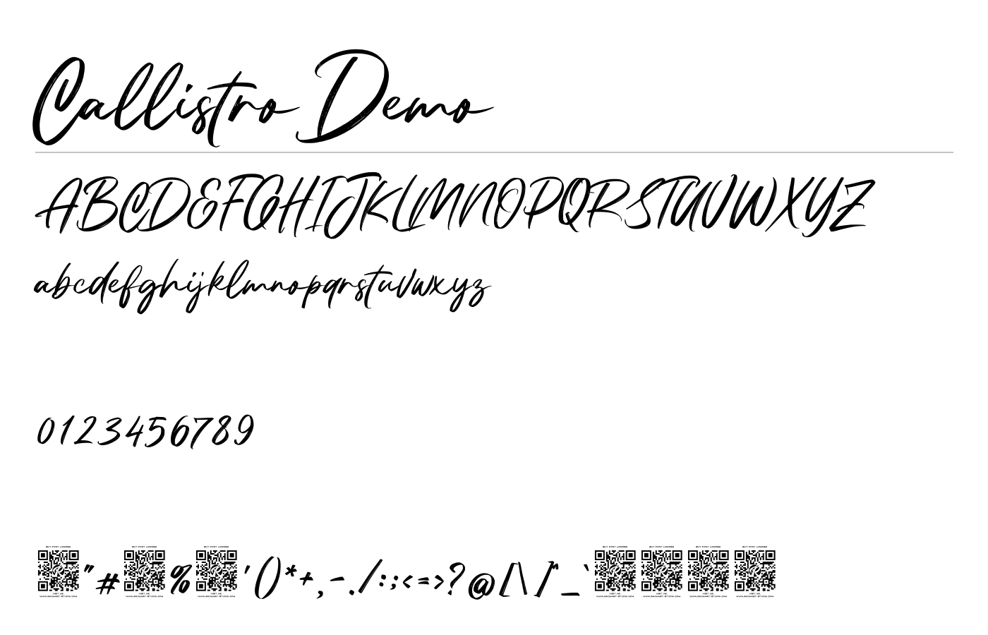 Callistro Font preview