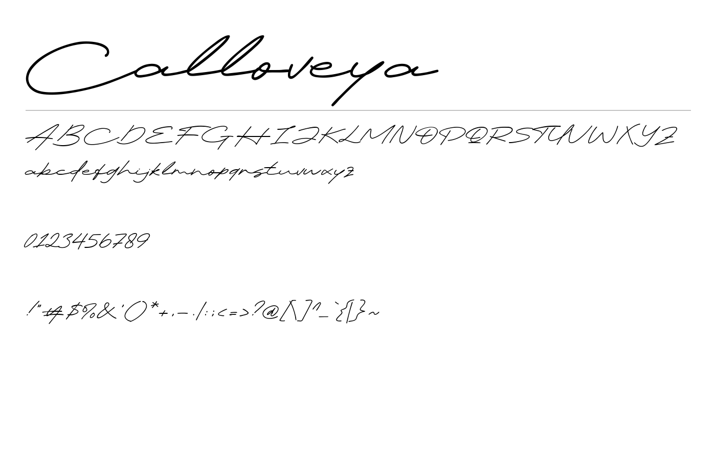 Calloveya Font preview