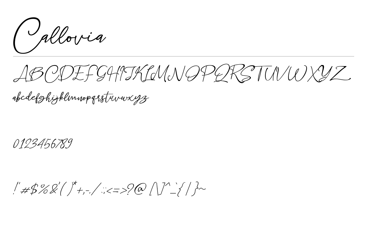 Callovia Font preview
