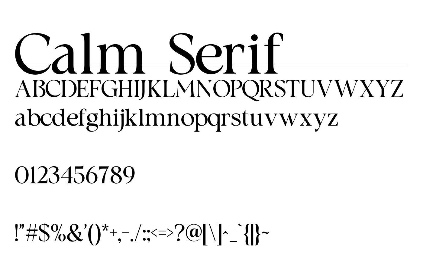 Calm Serif Font preview