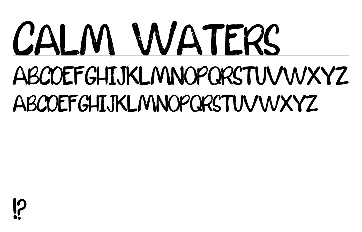 Calm Waters Font preview