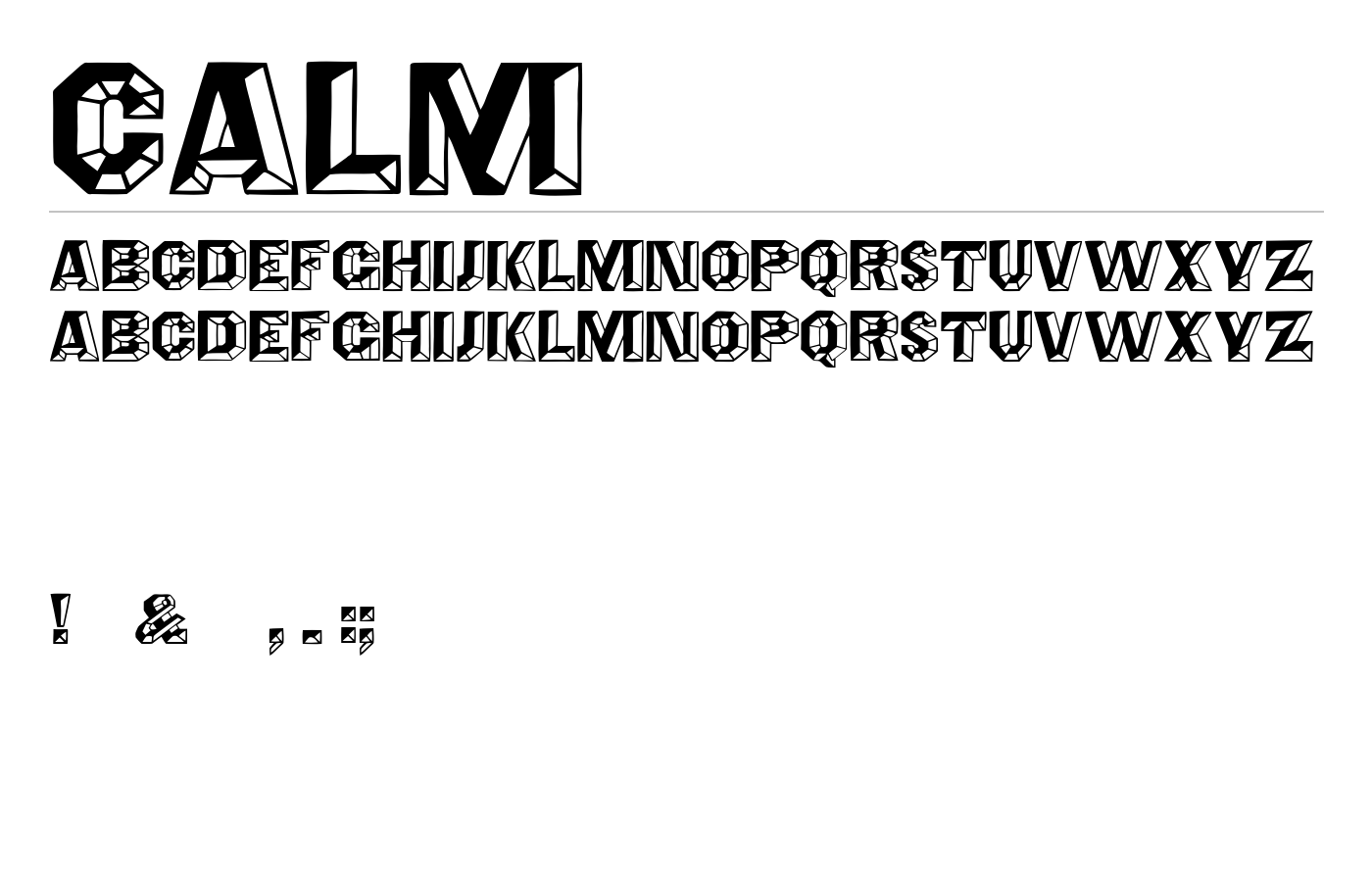 Calm Font preview