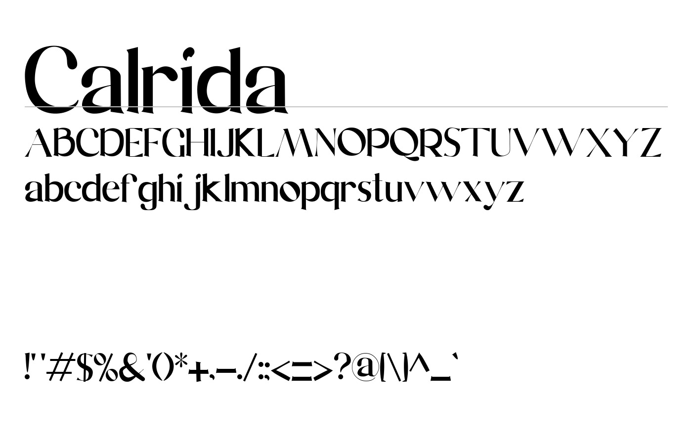 Calrida Font preview