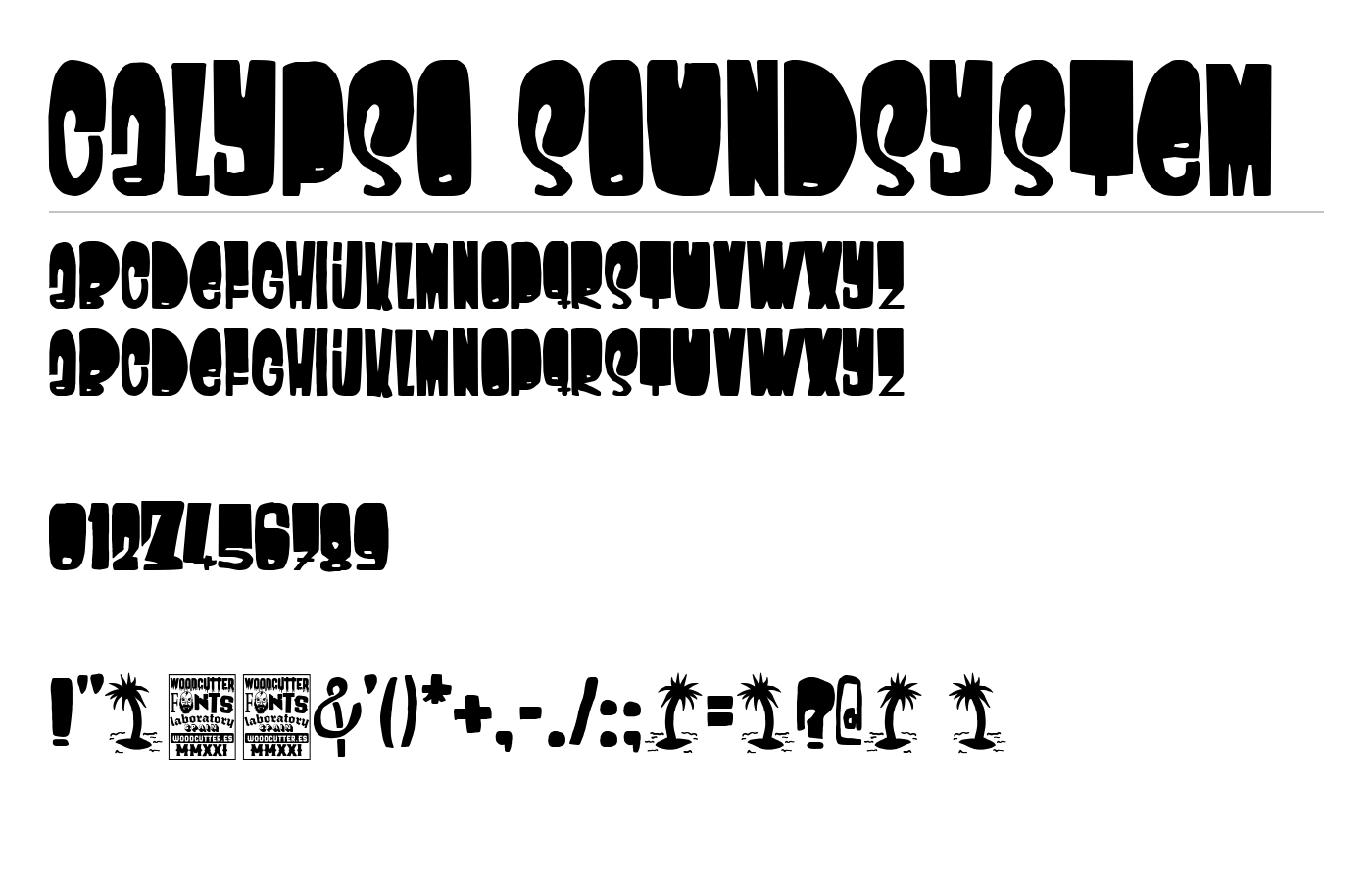 Calypso Soundsystem Font preview
