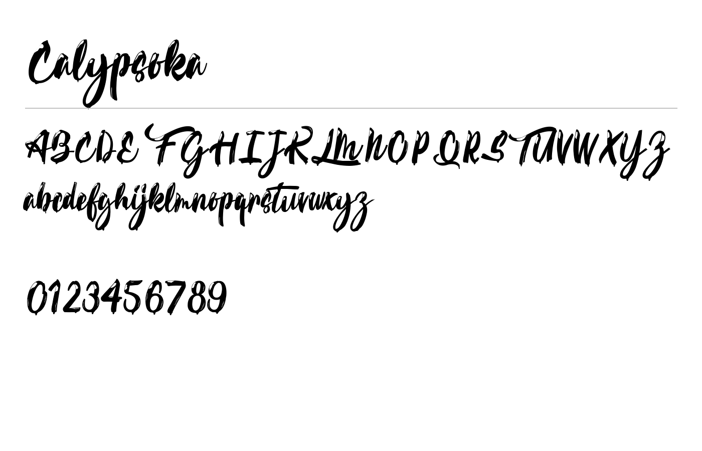 Calypsoka Font preview