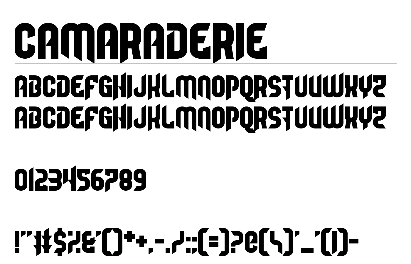 Camaraderie Font preview