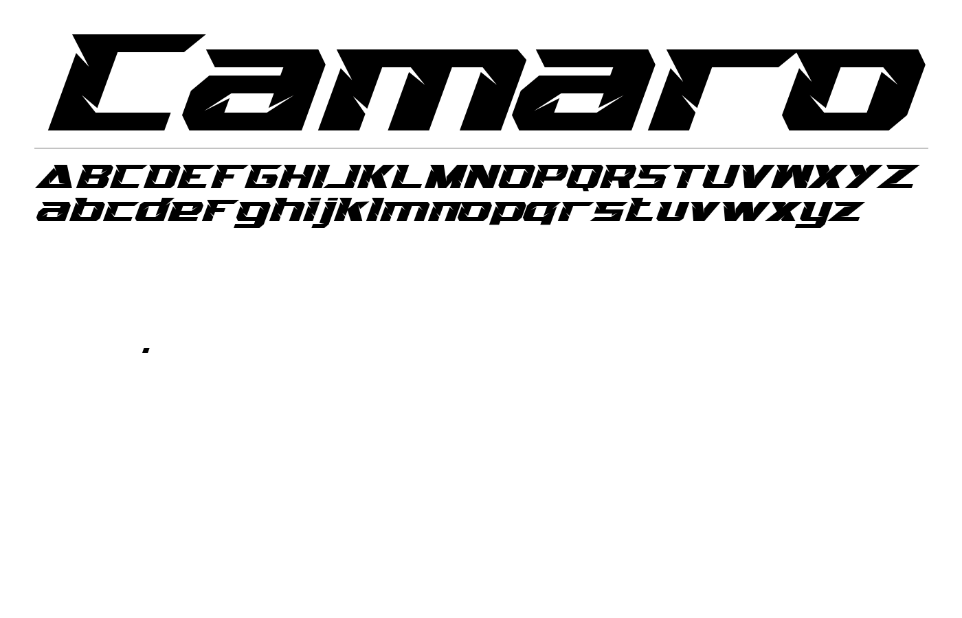 Camaro Font preview