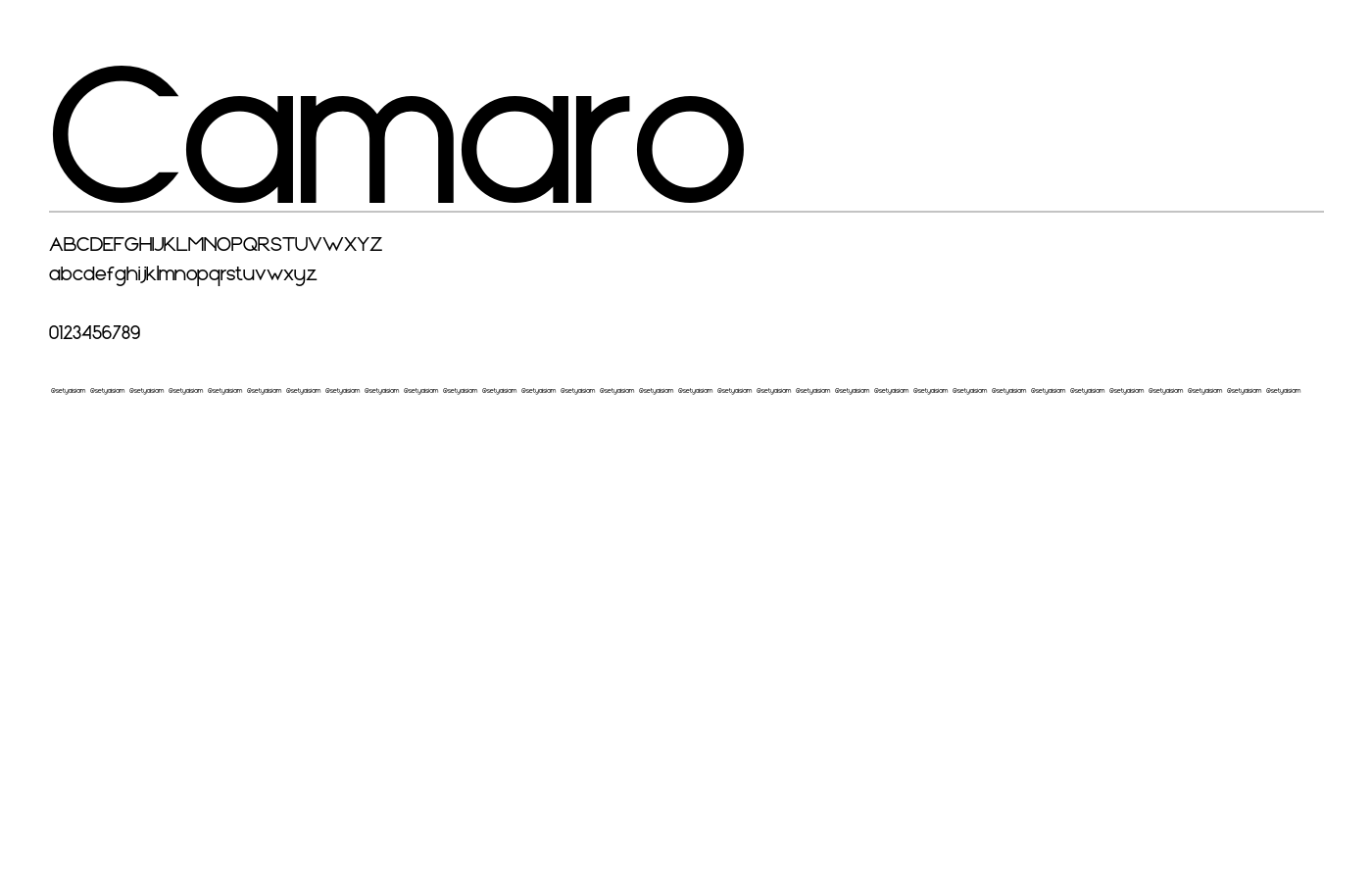Camaro Font preview